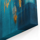 Golden Harmony Abstract Art | Stretched Canvas Wall Decor