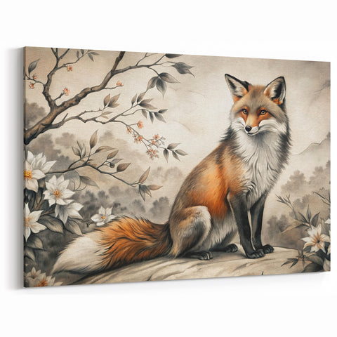 Fox Art Poster - Elegant Wildlife Wall Decor