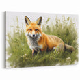 Nature Fox Wall Art - Peaceful Woodland Fox on Canvas and Prints
