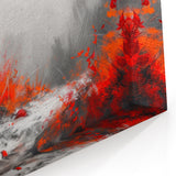 Vivid Fox Wall Art - Striking Red and Grey Canvas & Framed Prints