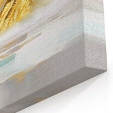 Golden Mountain Peaks Abstract Landscape Canvas Art Print