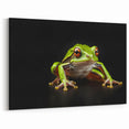Green Frog Wall Art - Amphibian Canvas Print for Nature-Inspired Decor