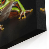 Green Frog Wall Art - Amphibian Canvas Print for Nature-Inspired Decor