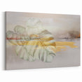 Elegant Leafy Strokes and Lines Abstract Art – Modern Wall Décor Canvas