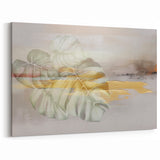 Elegant Leafy Strokes and Lines Abstract Art – Modern Wall Décor Canvas