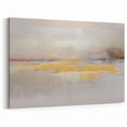 Serene Golden Strokes and Lines Abstract Art – Modern Canvas Wall Décor