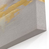 Serene Golden Strokes and Lines Abstract Art – Modern Canvas Wall Décor