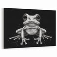 Monochrome Frog Wall Art - Black and White Amphibian Canvas Prints