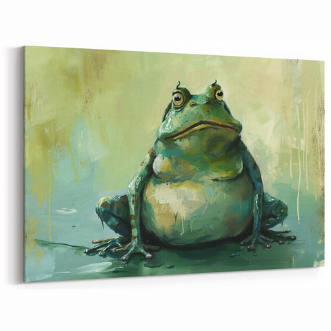 Expressive Frog Wall Art - Unique Amphibian Canvas & Framed Prints