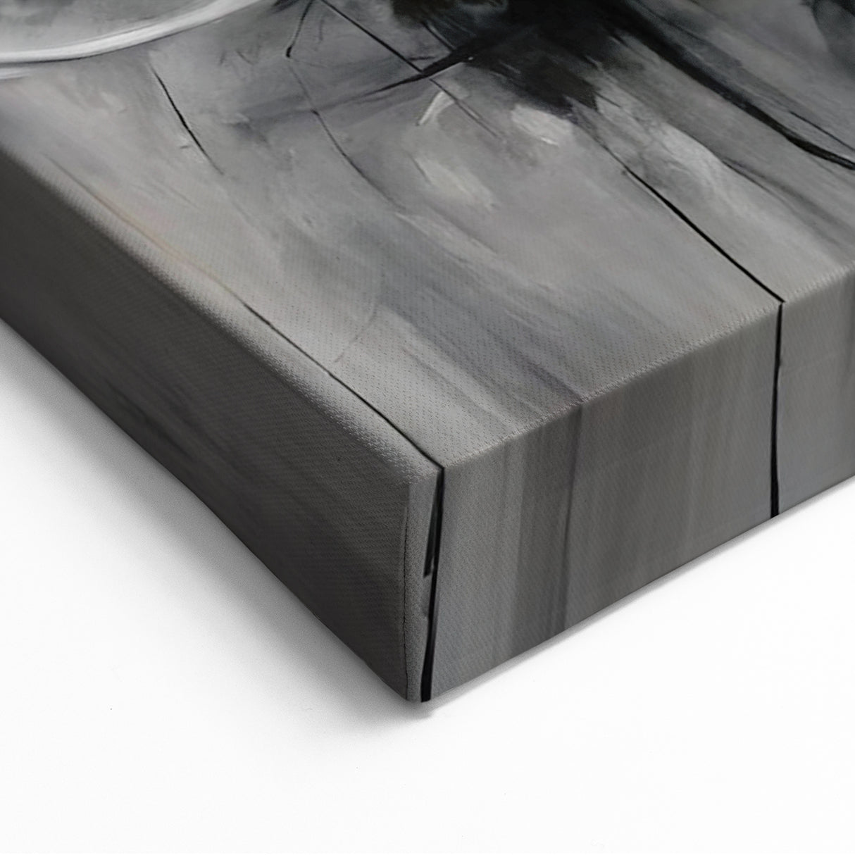 Modern Figurative Abstract Canvas - Elegant Dance in Black and Gold