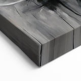 Modern Figurative Abstract Canvas - Elegant Dance in Black and Gold