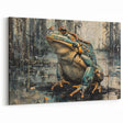 Rustic Frog Wall Art - Atmospheric Amphibian Canvas & Framed Prints
