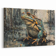 Rustic Frog Wall Art - Atmospheric Amphibian Canvas & Framed Prints