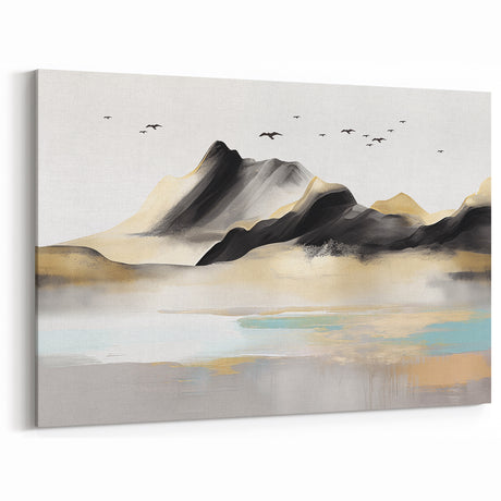 Elegant Strokes and Lines Abstract Art - Modern Geometric Line Canvas