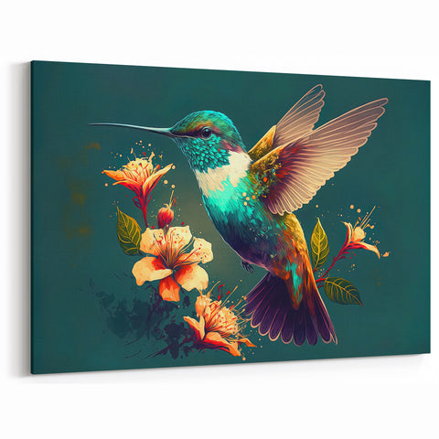 Vibrant Hummingbird Wall Art - Bold Hummingbird Decor & Print