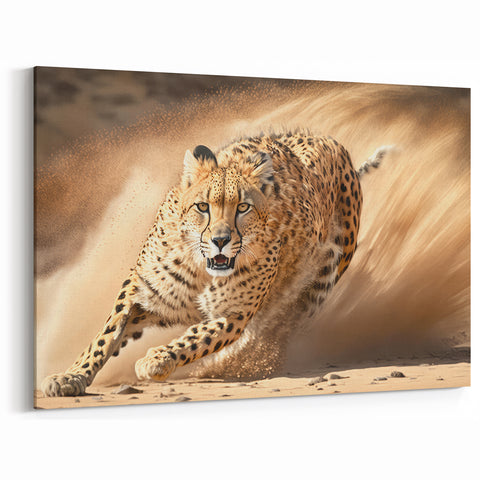 Elegant Cheetah Wall Art - Cheetah Canvas Art Print - Cheetah Decor