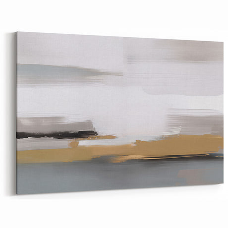 Neutral Tones Strokes and Lines Abstract Art - Minimalist Canvas Print