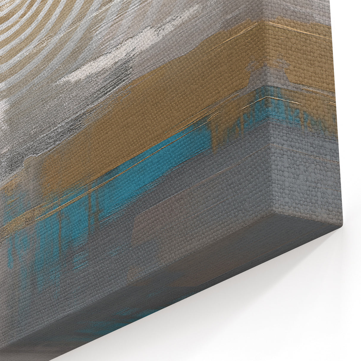 Mesmerizing Circles and Strokes Abstract Art - Geometric Canvas Print