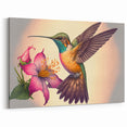 Vibrant Hummingbird Canvas Art - Colorful Hummingbird Wall Decor Print