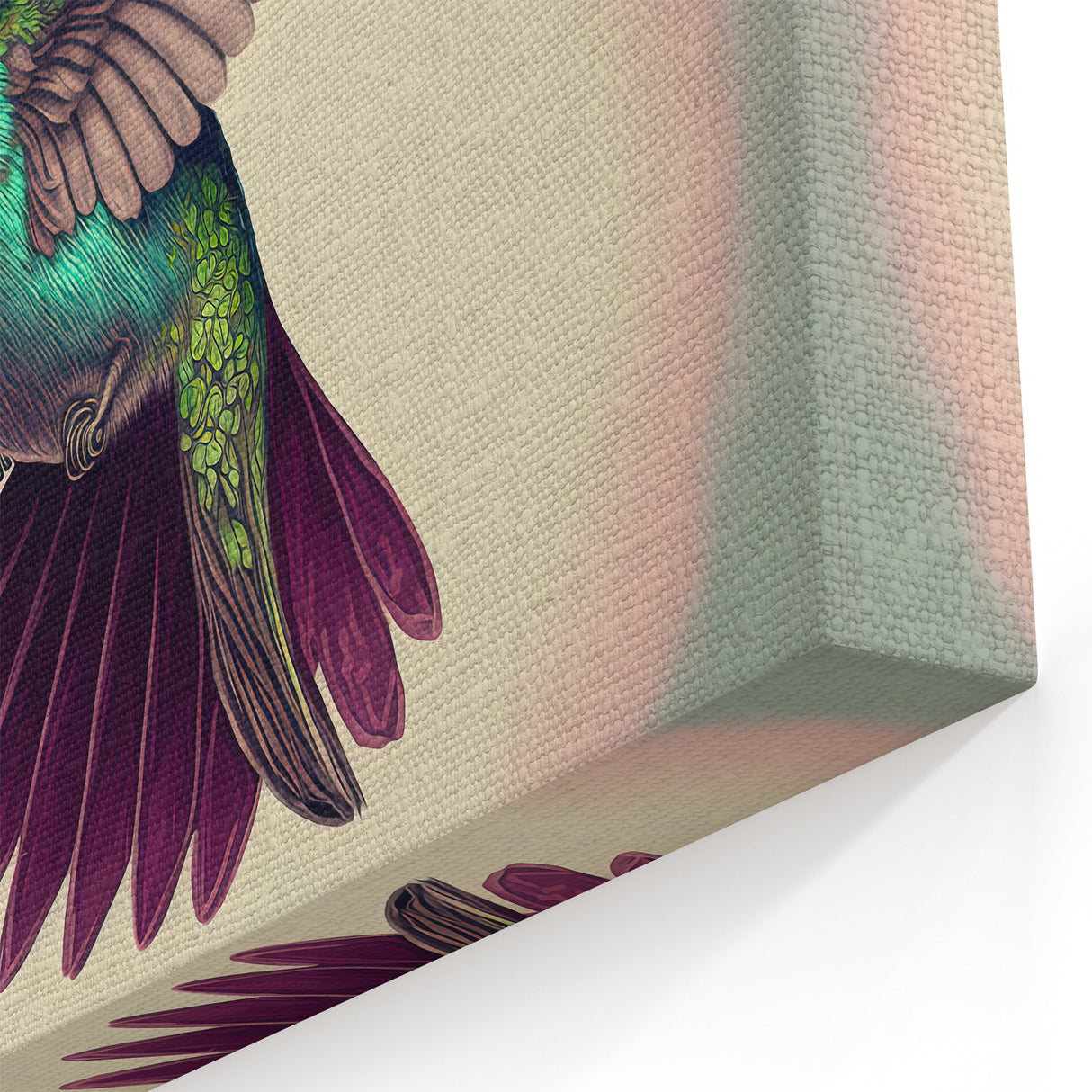 Elegant Hummingbird Canvas Art - Colorful Hummingbird Wall Decor Print
