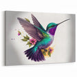 Stunning Hummingbird Wall Art - Colorful Hummingbird Canvas Print Decor