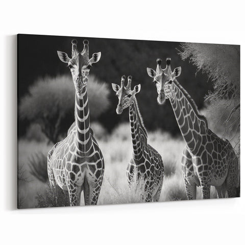 Graceful Giraffe Wall Art - Safari Wildlife Canvas, Framed & Acrylic Prints