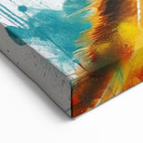 Vibrant Giraffe Wall Art - Colorful Wildlife Canvas Print