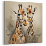Charming Giraffe Pair Wall Art - Animal Canvas, Framed & Acrylic Prints