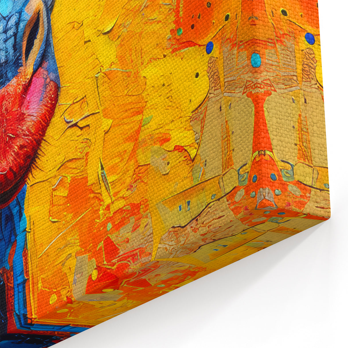 Bold Giraffe Wall Art - Vibrant Abstract Wildlife Canvas Print