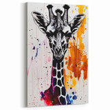 Abstract Giraffe Splatter Art - Bold Canvas, Framed & Acrylic Prints