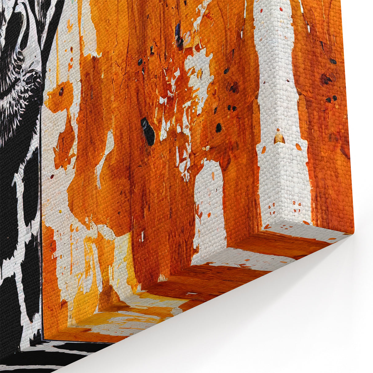 Abstract Giraffe Splatter Art - Bold Canvas, Framed & Acrylic Prints