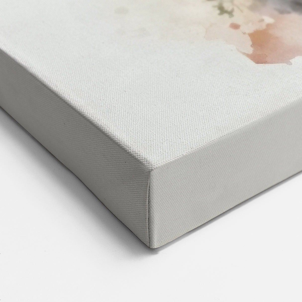 Serene Giraffe Wall Art - Floral Wildlife Watercolor Canvas Print