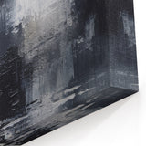 Monochrome Reflections Abstract Art | Stretched Canvas Wall Decor