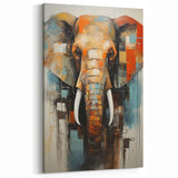 Bold Abstract Elephant Art - Modern Safari-Inspired Canvas Print