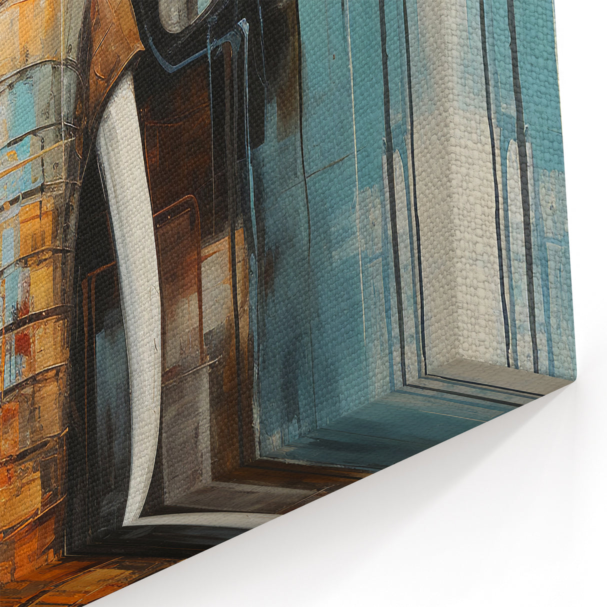 Bold Abstract Elephant Art - Modern Safari-Inspired Canvas Print