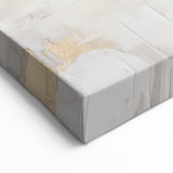 Modern Neutral Abstract Art with Gold Accents | Stretched Canvas Wall Decor