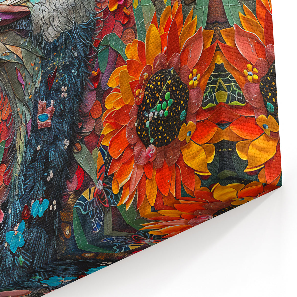 Vibrant Ostrich Canvas Art - Colorful African Ostrich Decor