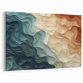 Soft Wave Abstract Art in Earth Tones | Fluid Movement Wall Decor