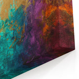Vibrant Gold Leaf Abstract Art | Rich Multicolor Textured Wall Decor