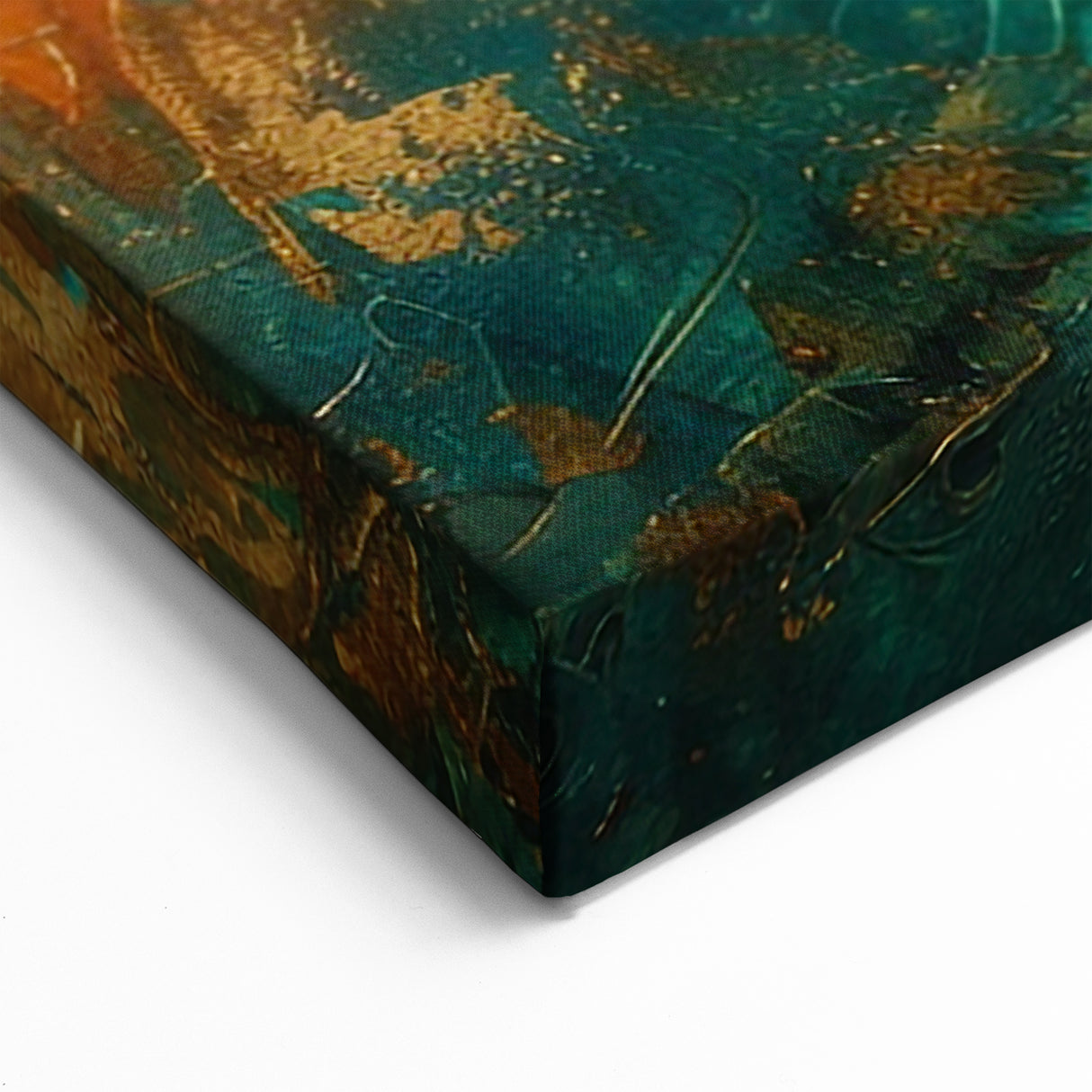 Vibrant Gold Leaf Abstract Art | Rich Multicolor Textured Wall Decor