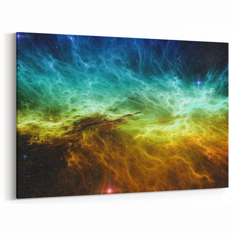 Cosmic Nebula Abstract Wall Art | Vibrant Space-Inspired Decor
