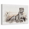 Elegant Cheetah Canvas Art  Cheetah Wall Decor  Cheetah Framed Print