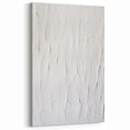 Minimalist Textured White Abstract Art - Modern Monochrome Wall Decor