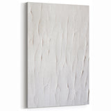 Minimalist Textured White Abstract Art - Modern Monochrome Wall Decor