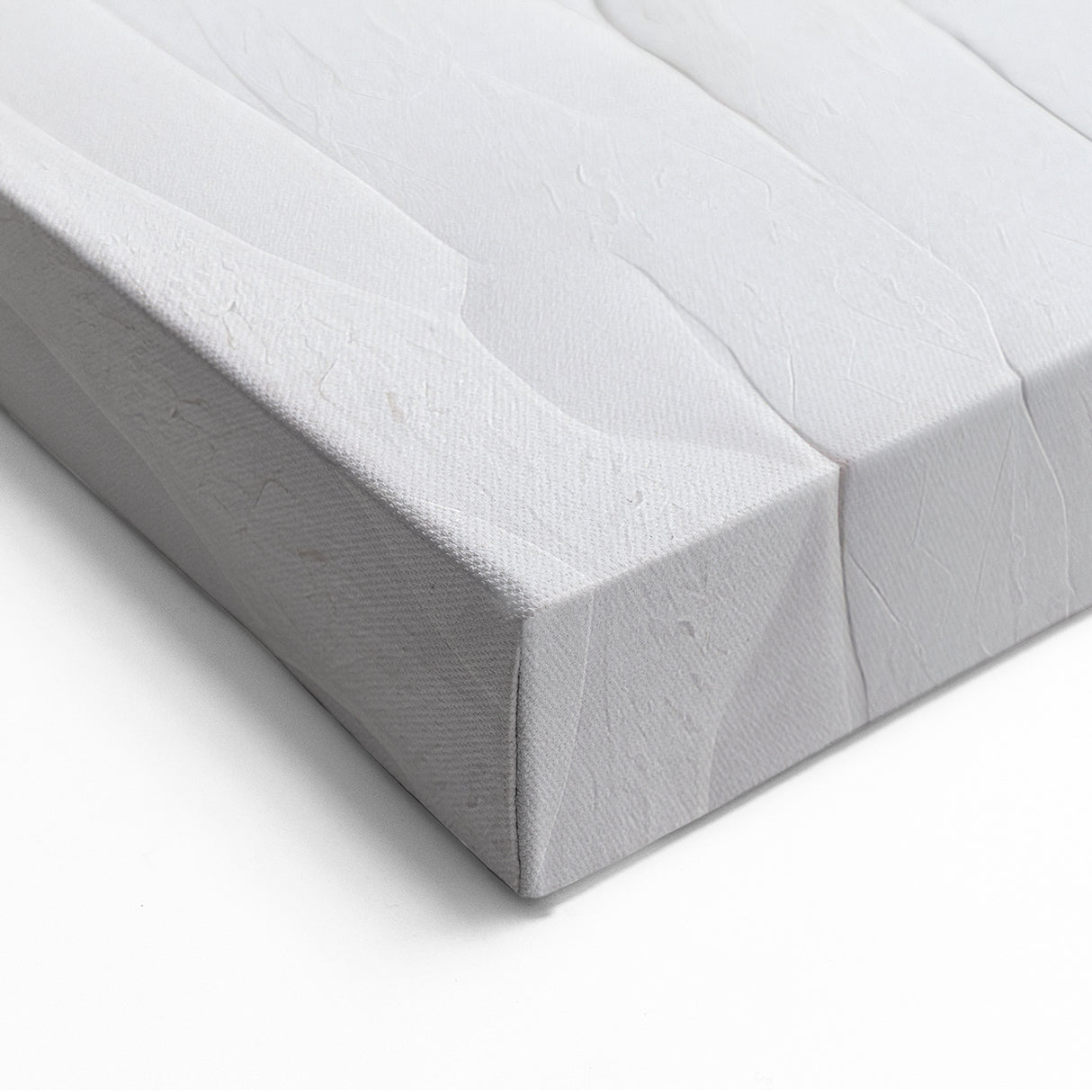 Minimalist Textured White Abstract Art - Modern Monochrome Wall Decor