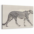 Minimalist Cheetah Wall Art - Elegant Cheetah Canvas for Modern Decor