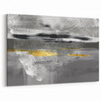 Abstract Line Art with Gold Accents – Modern Strokes and Lines Canvas
