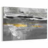 Abstract Line Art with Gold Accents – Modern Strokes and Lines Canvas