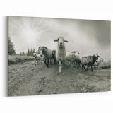 Goat Wall Art - Rustic Farm Animals Canvas Print for Wildlife Decor