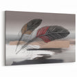 Abstract Feather Art with Red and Brown Accents – Modern Strokes Canvas